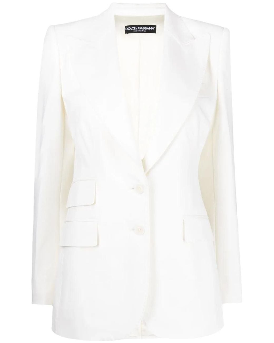 Dolce & Gabbana White Giacca Monopetto Turlington