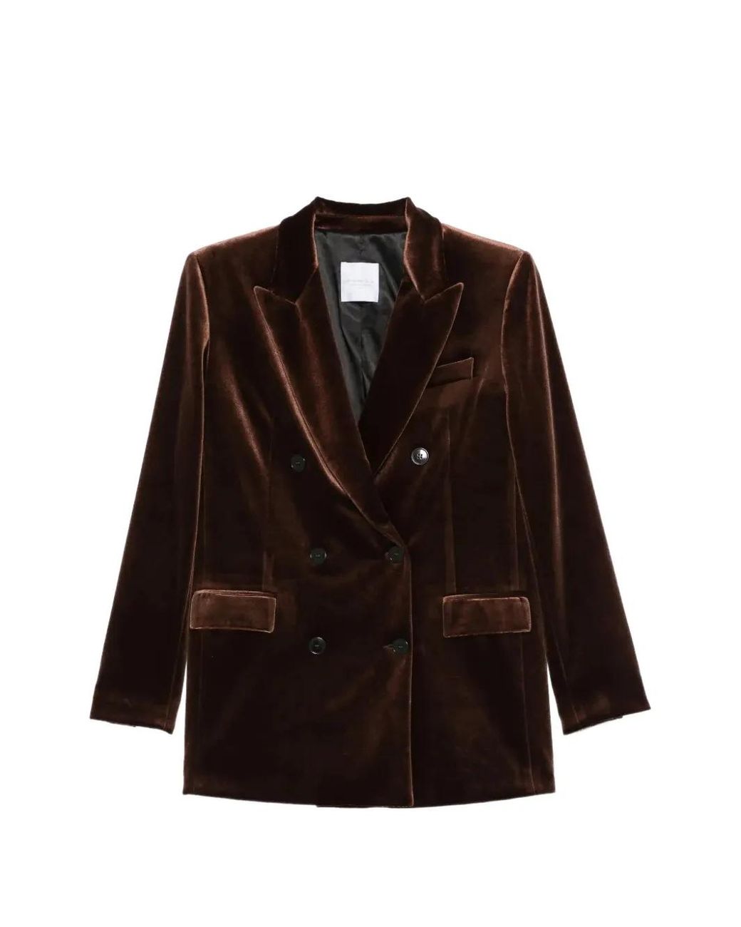 Ralph Lauren Black Double-Breasted Velvet Blazer