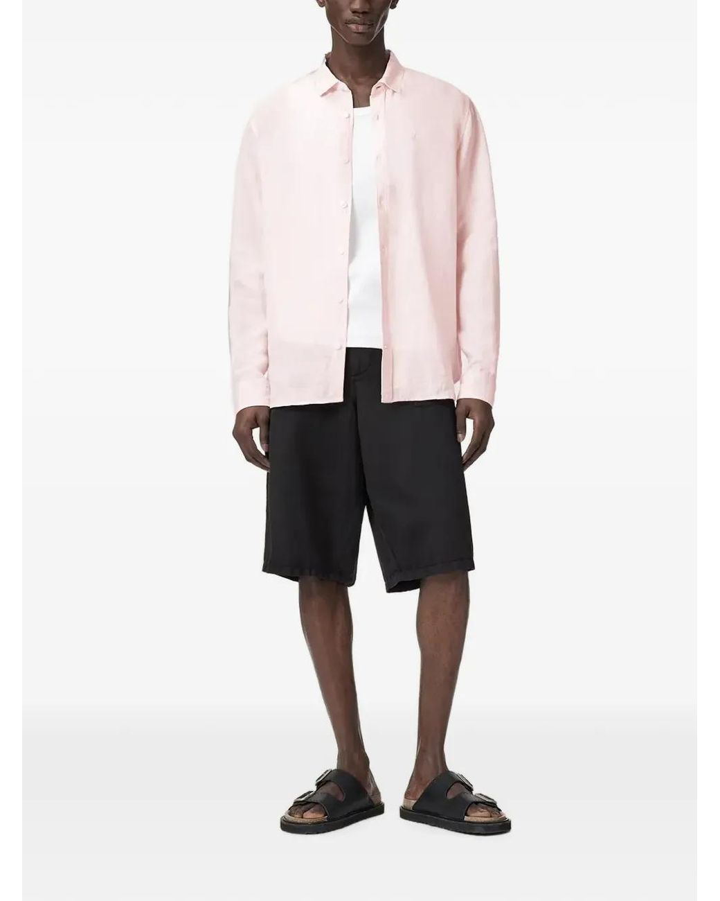 AllSaints Pink Button-Down Shirt for men