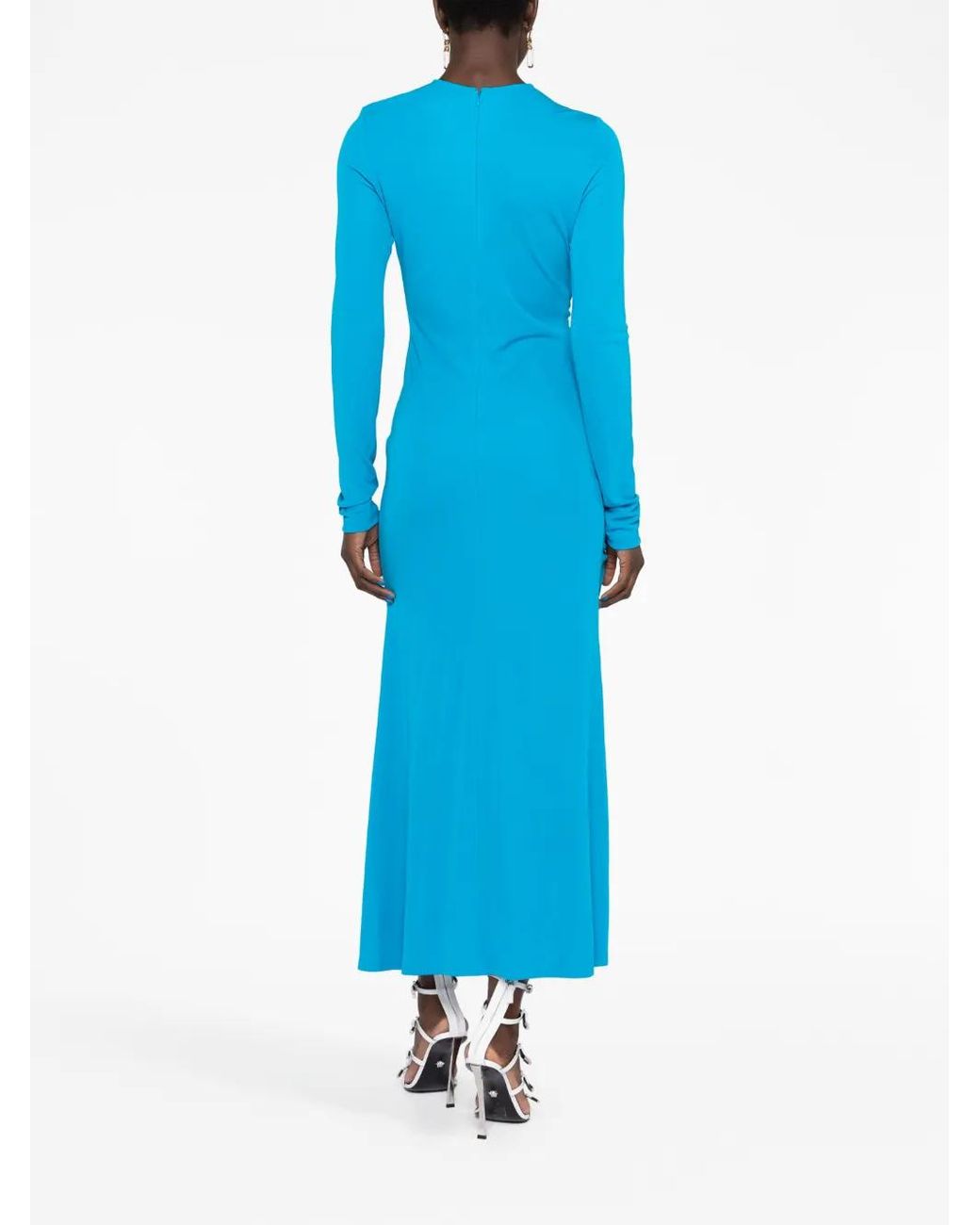 Robe Drapée À Manches Longues Givenchy en coloris Blue