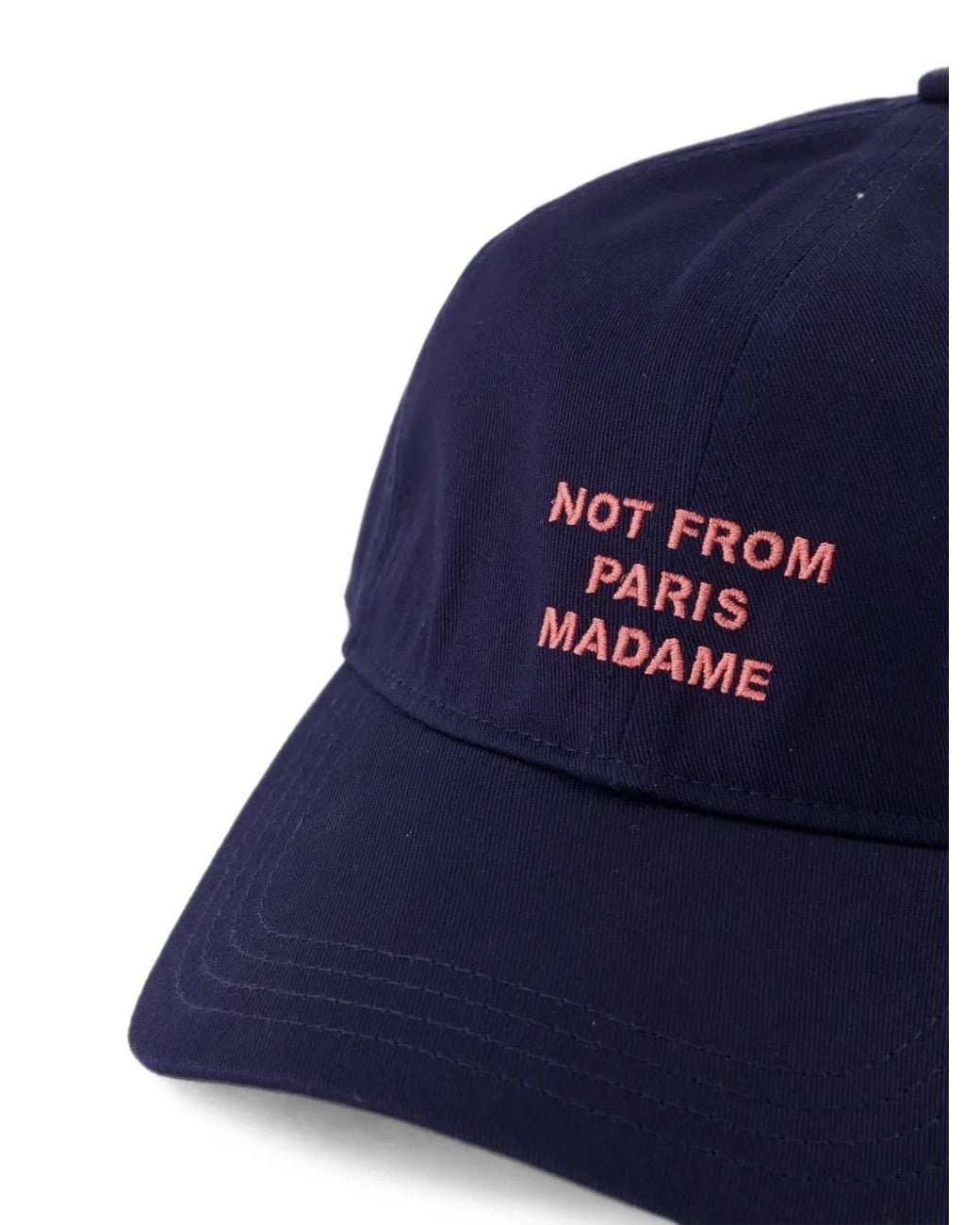 Drole de Monsieur Blue Slogan Embroidered Baseball Cap for men