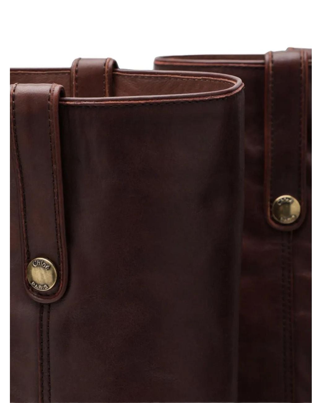 Chloé Brown Anouk Leather Knee-High Boots