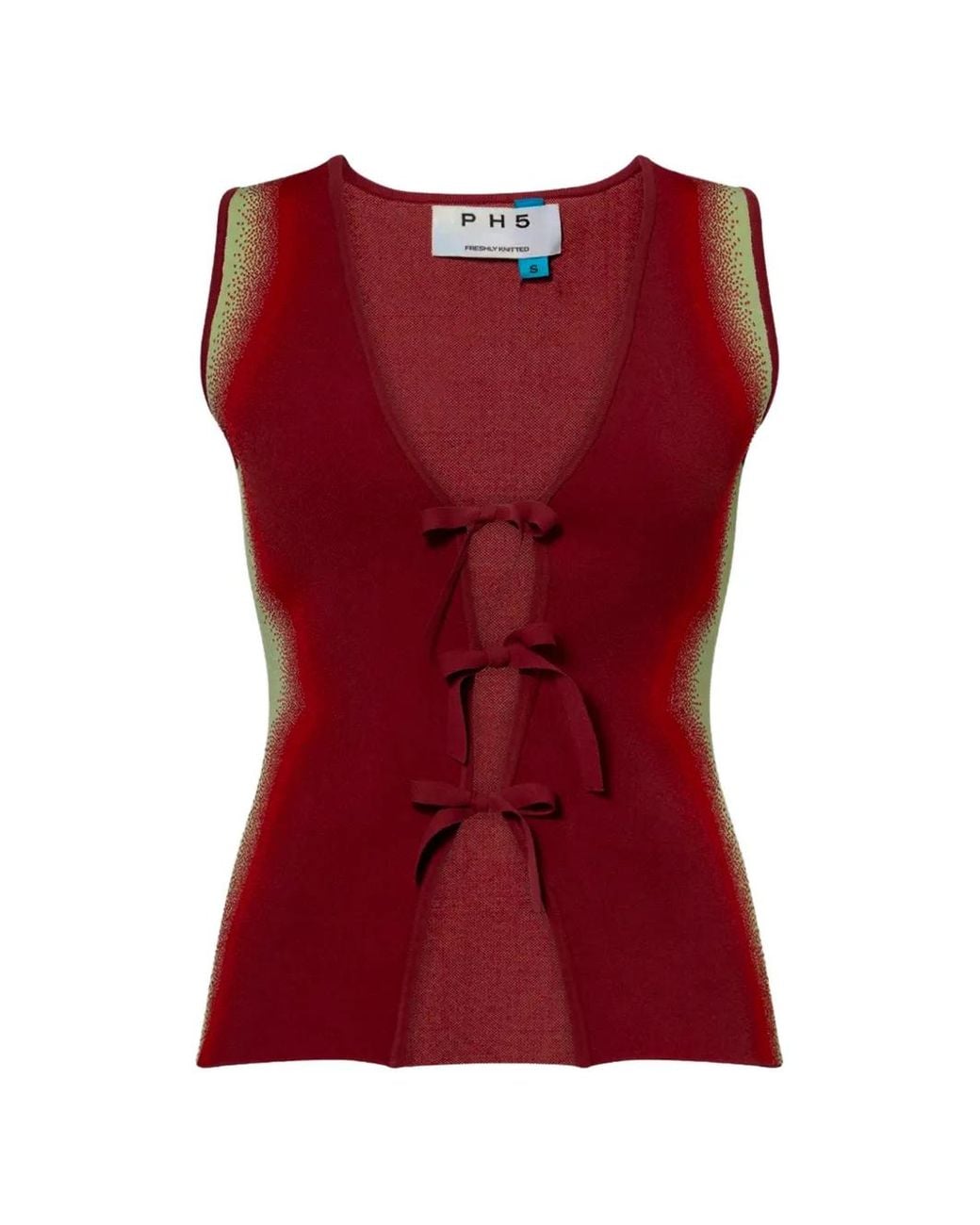 Ph5 Red Bow-Detail Vest