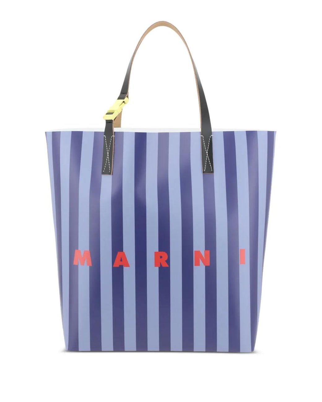Borsa Tote A Righe di Marni in Blue da Uomo