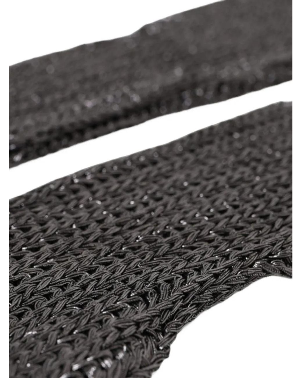 Dolce & Gabbana Black Distressed-Effect Fingerless Gloves