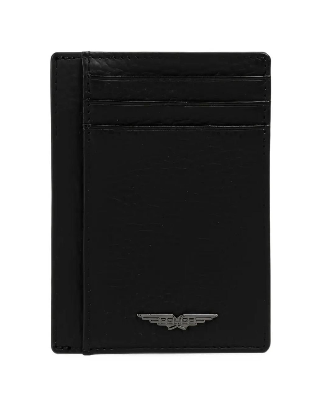 Police Black Marcus Grained Leather Cardholder for men