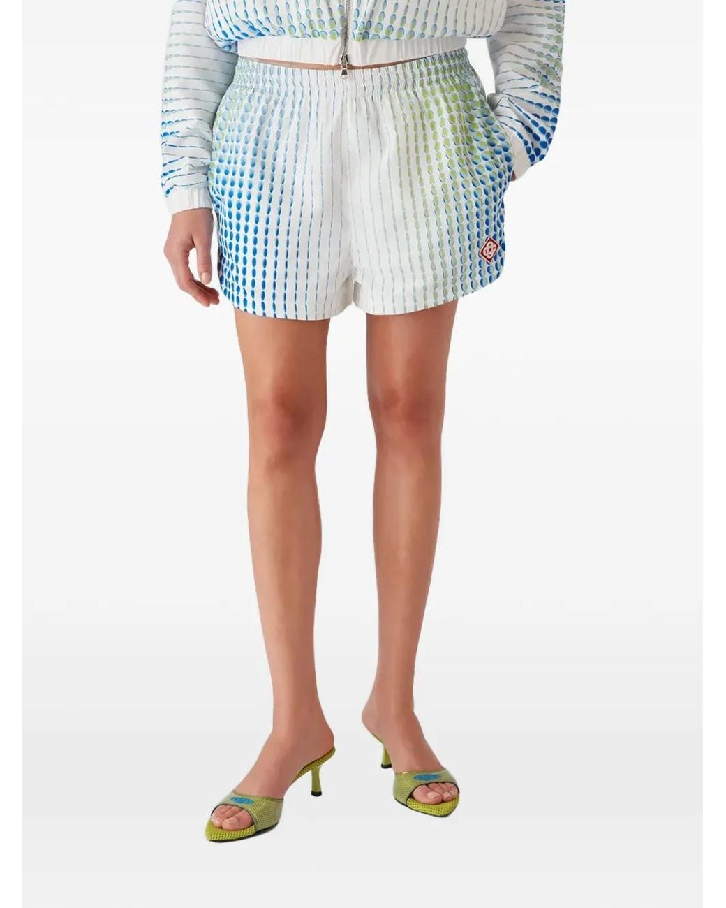 Casablanca Blue Printed Shorts
