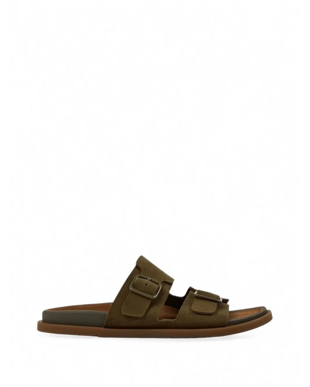 Camper Green Lluc Buckle-Strap Sandals