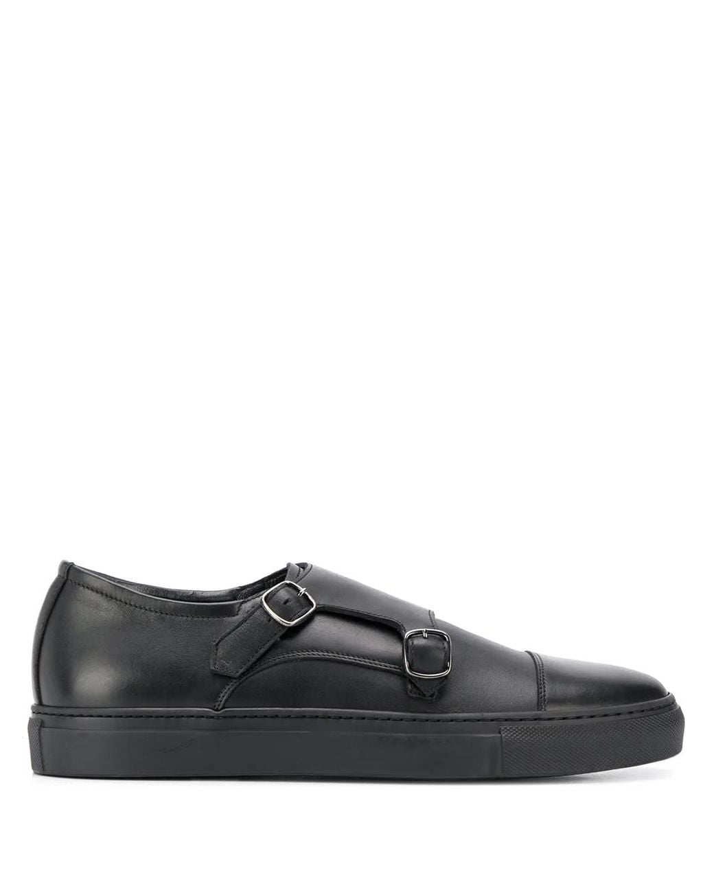 Scarosso Black Monk Strap Sneakers for men