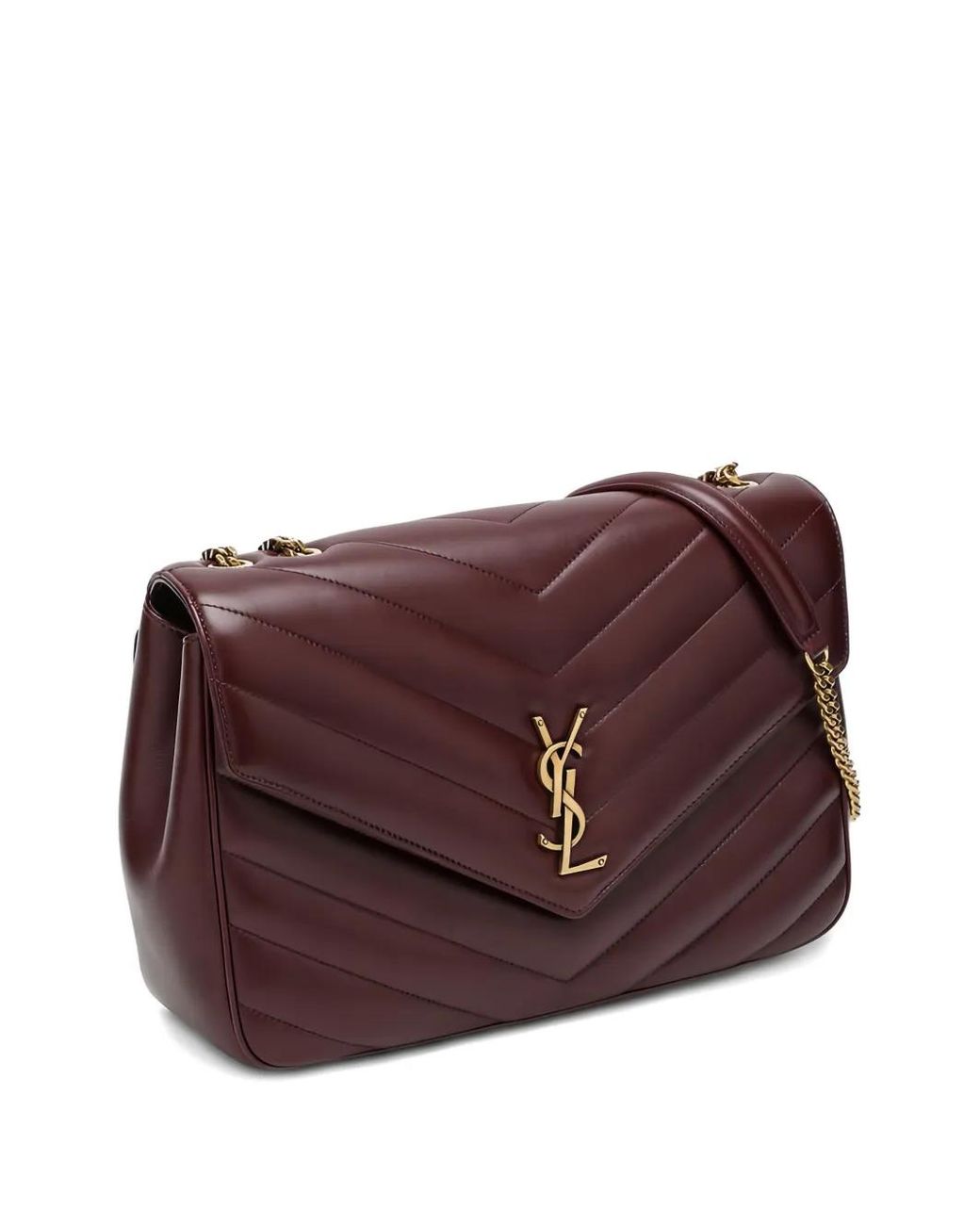 Saint Laurent Purple Loulou Large Matelassé Lambskin Bag