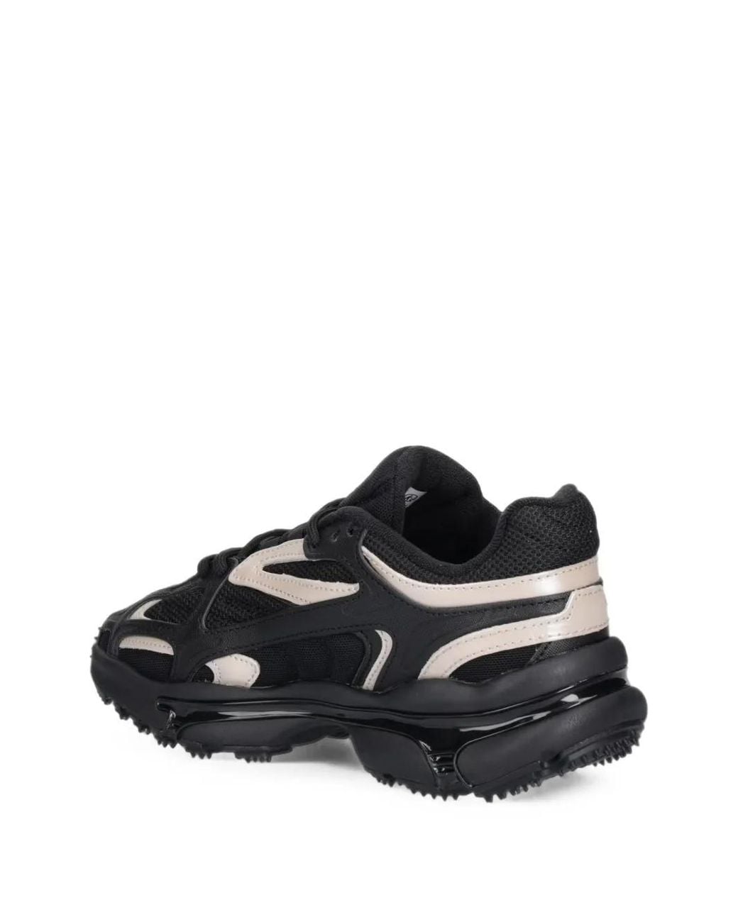 Lacoste Black Panelled Mesh Sneakers