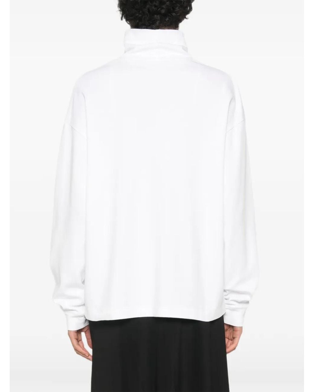 The Row White Roll-Neck Sweater