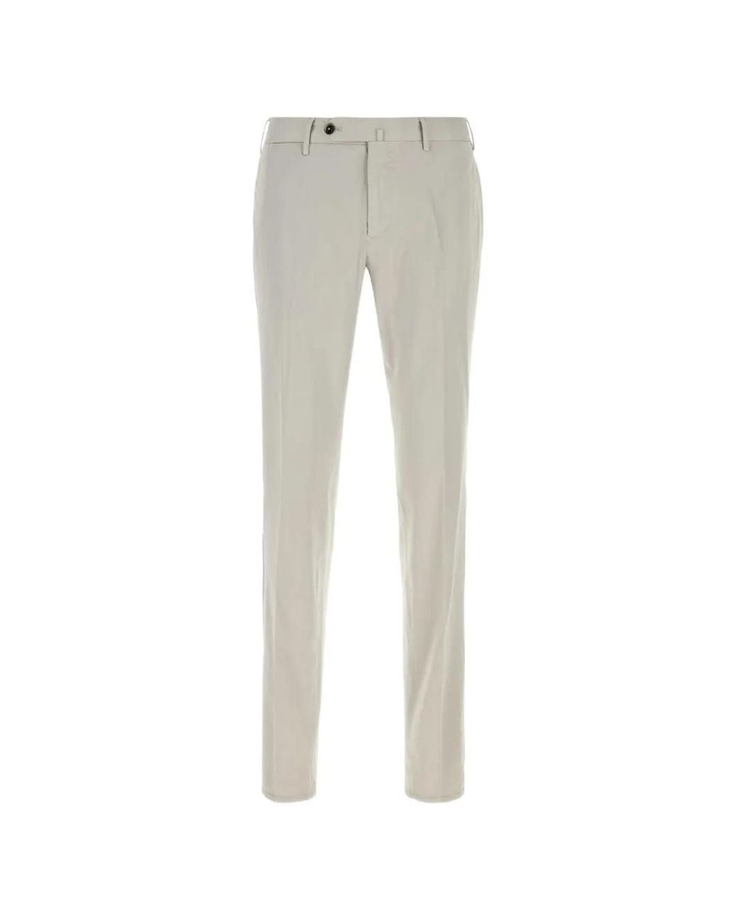 PT Torino Gray Stretch Chino Trousers for men