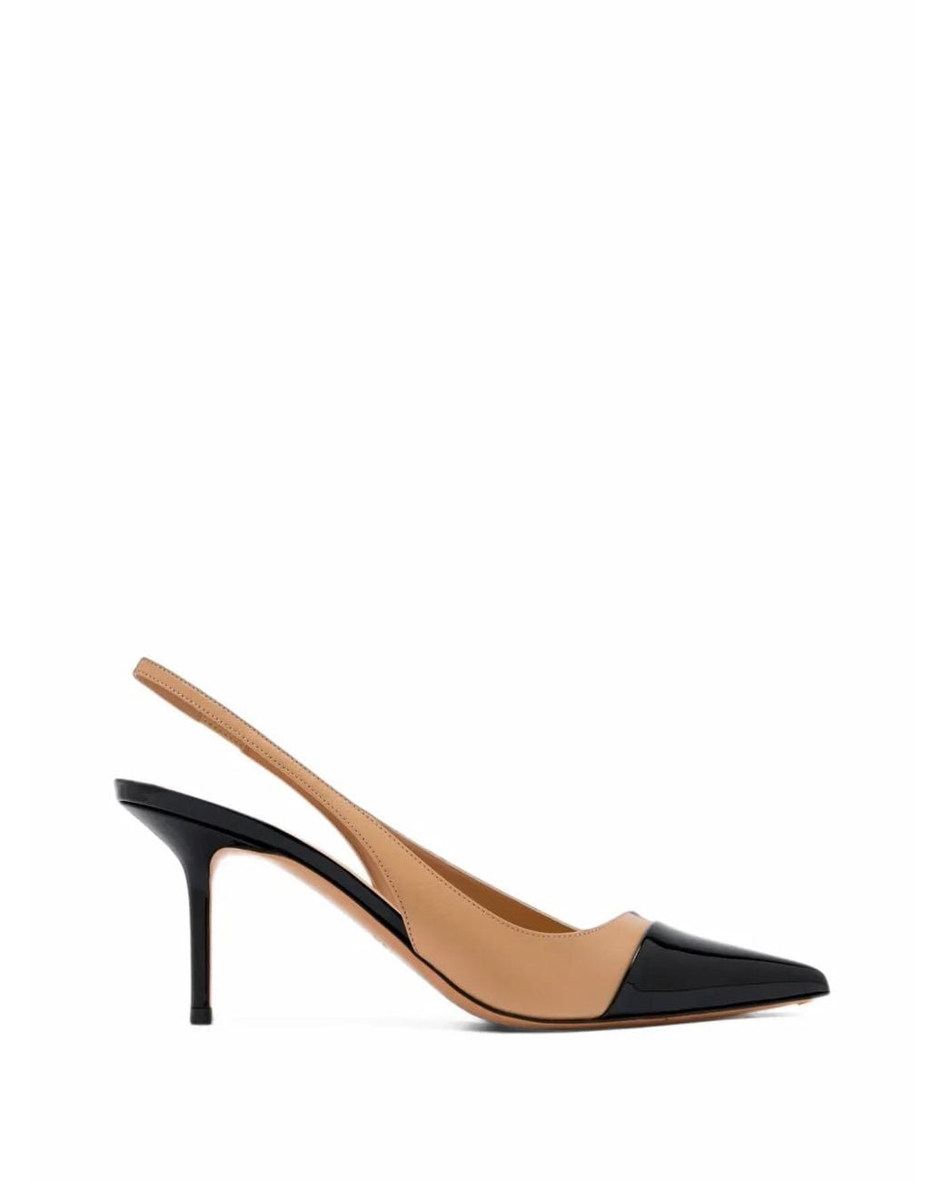 Francesco Russo Metallic Two-Tone Slingback Pumps