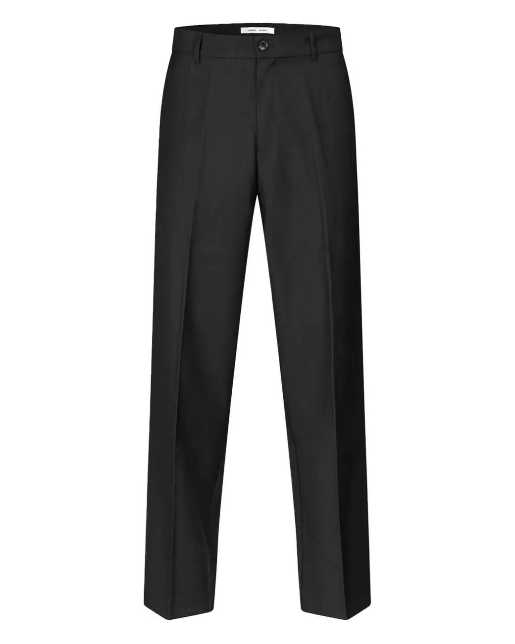 Samsøe & Samsøe Straight Wollen Broek in het Black voor heren