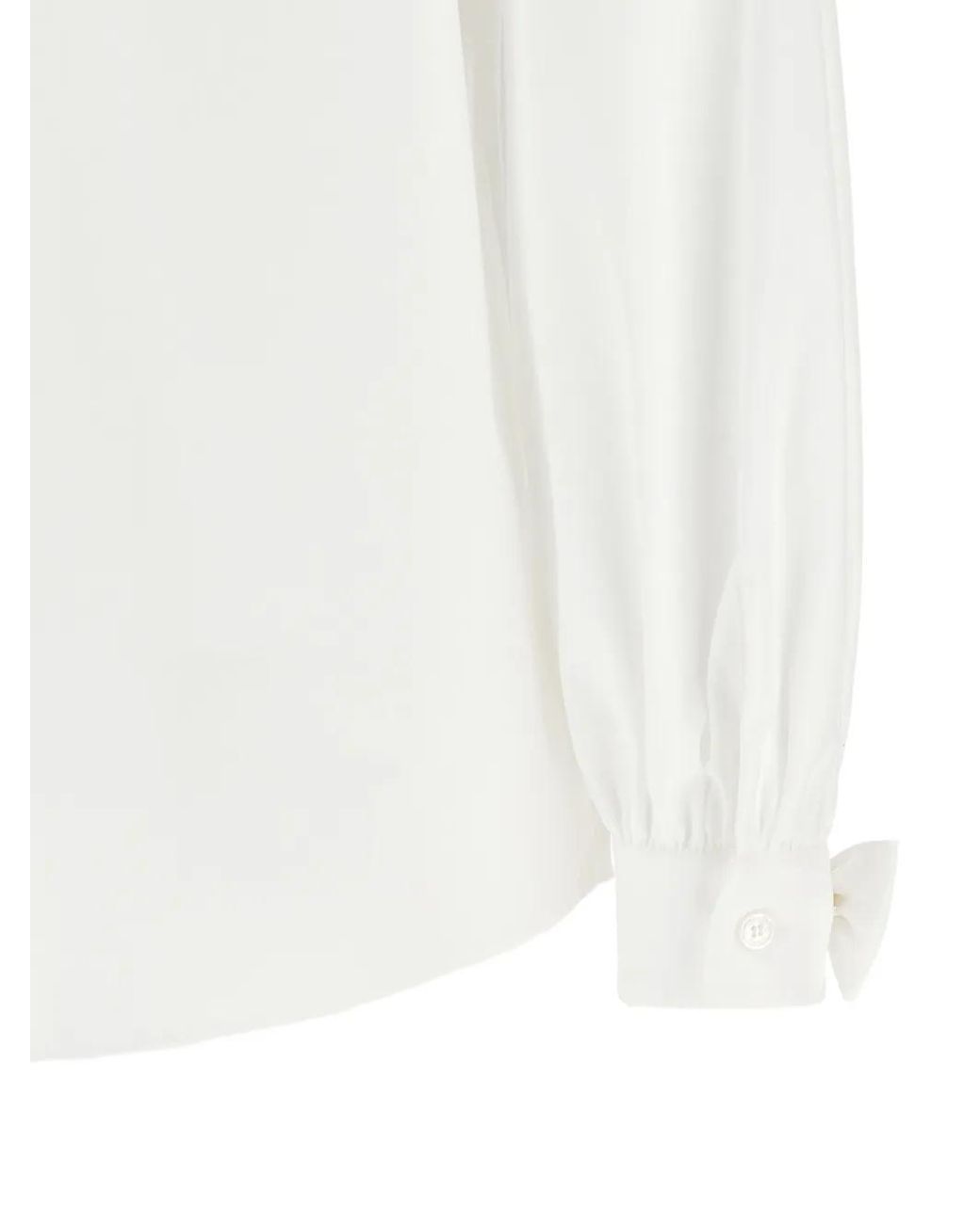 Valentino Garavani White Vlogo Signature Bow-Detail Shirt