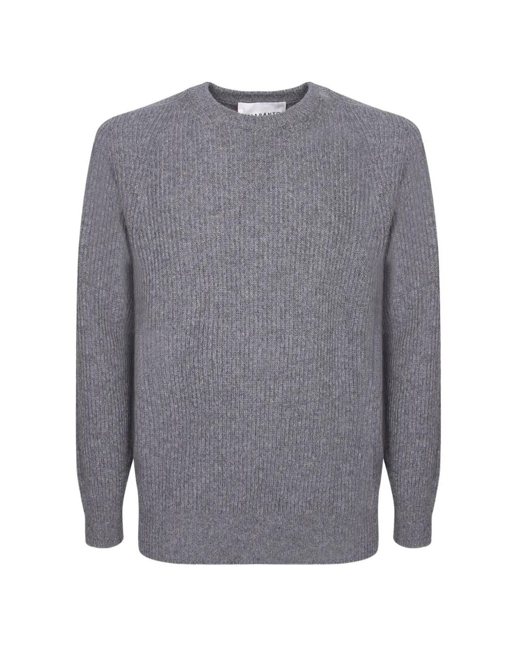 Pull Côtelé À Manches Raglan Amaranto pour homme en coloris Gray