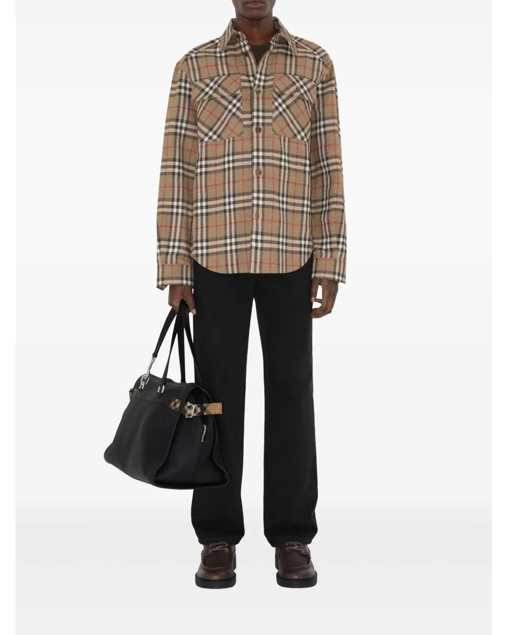 Burberry Multicolor Front Button Shirt for men