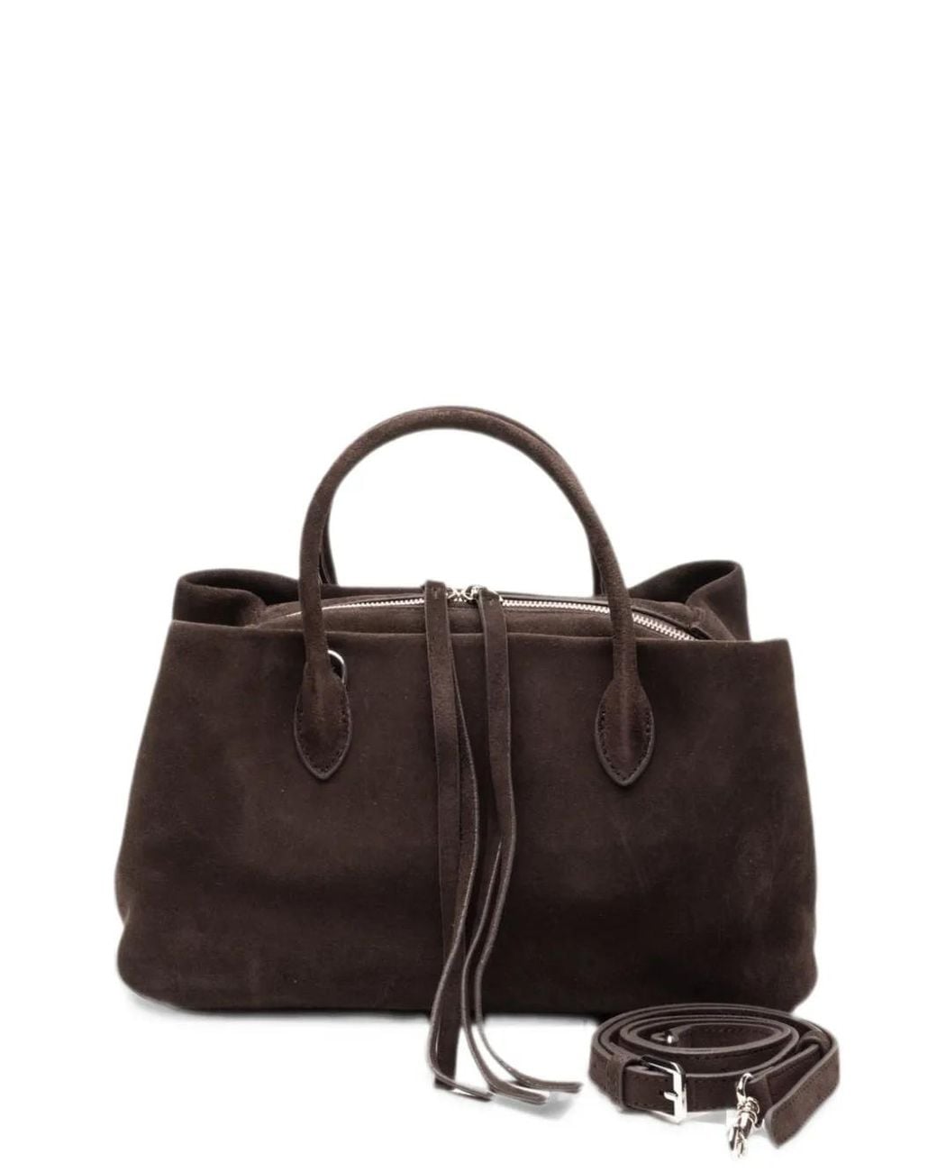 ELEH Brown Heart-Charm Tote Bag