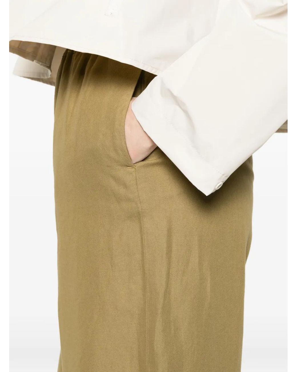 Aspesi Green Elasticated-Waist Trousers