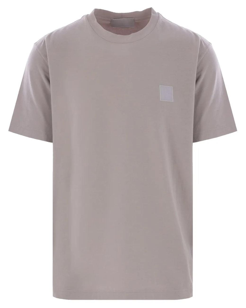 Stone Island Gray Logo T-Shirt for men