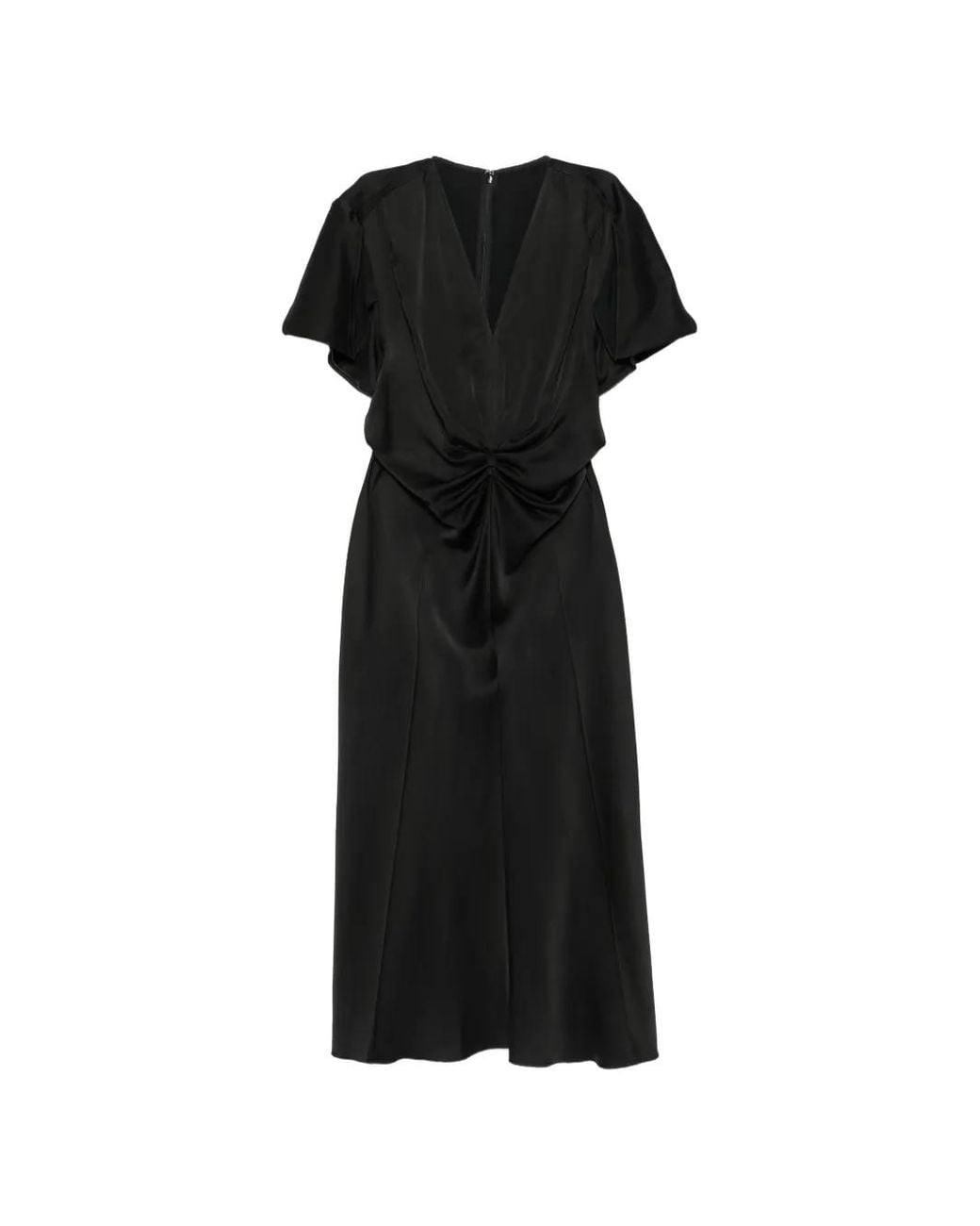Victoria Beckham Black Eve Midi Dress