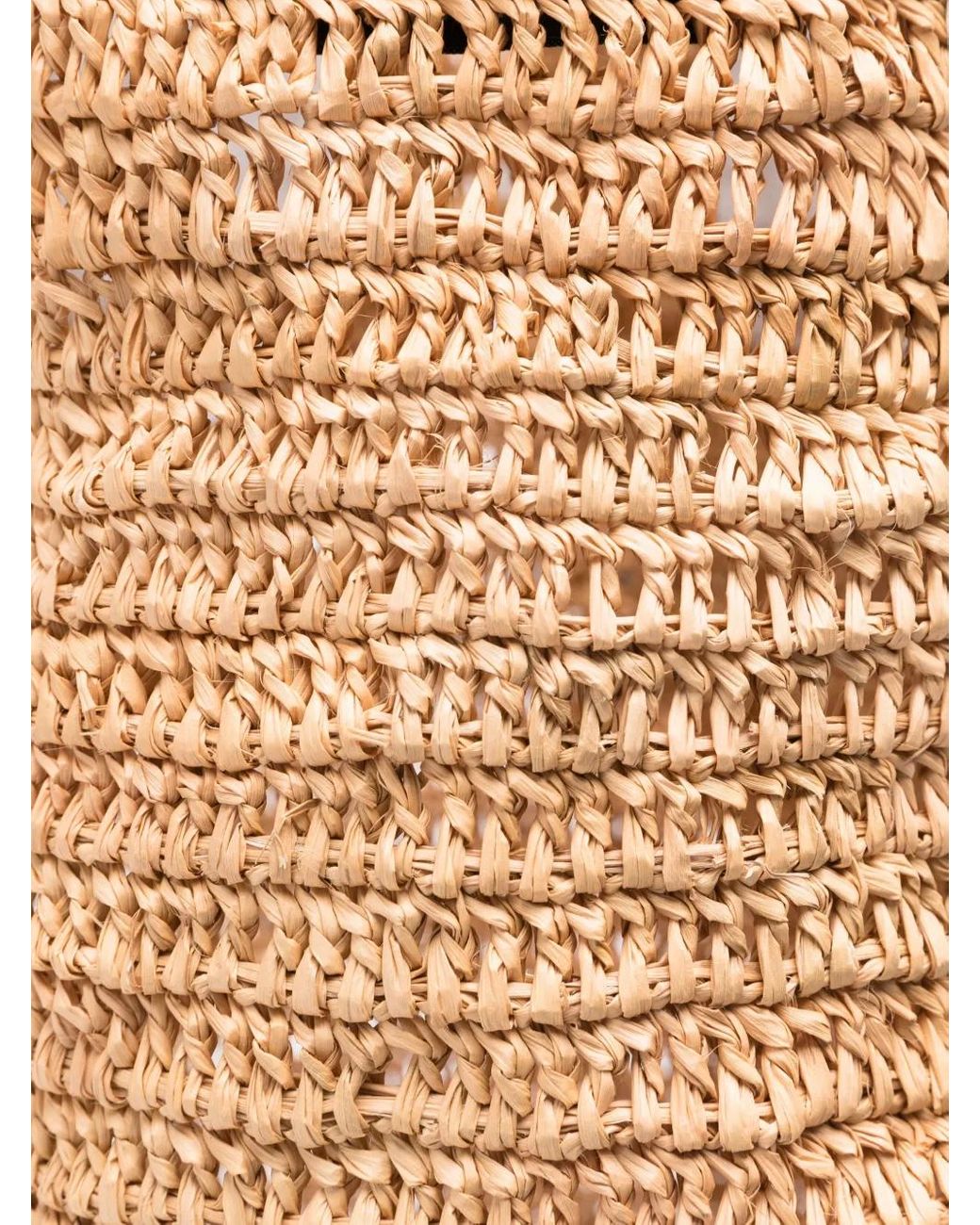 Sensi Studio White Oversized-Shopper Aus Stroh