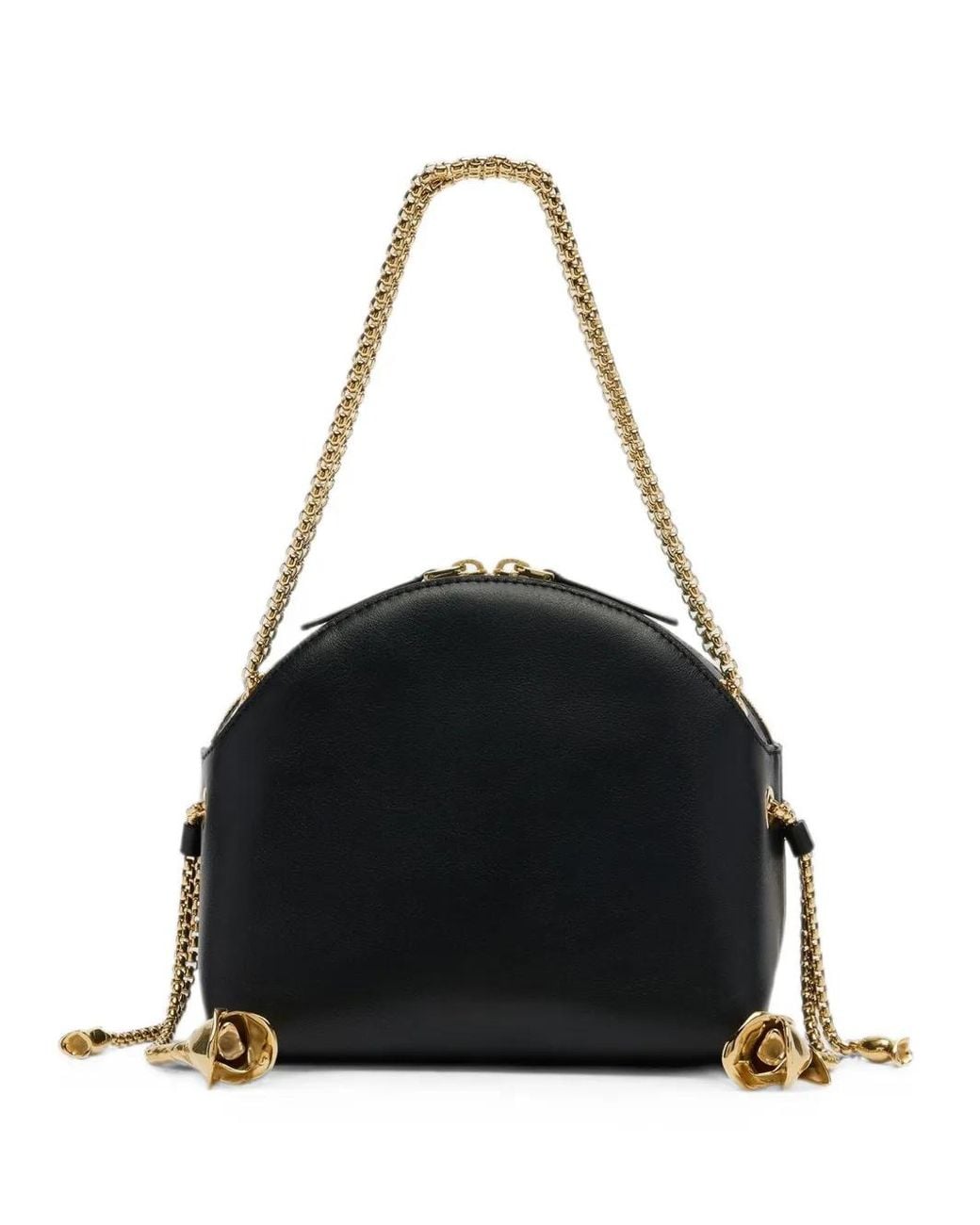 Erdem Black Sac À Main Flora À Bride En Chaîne