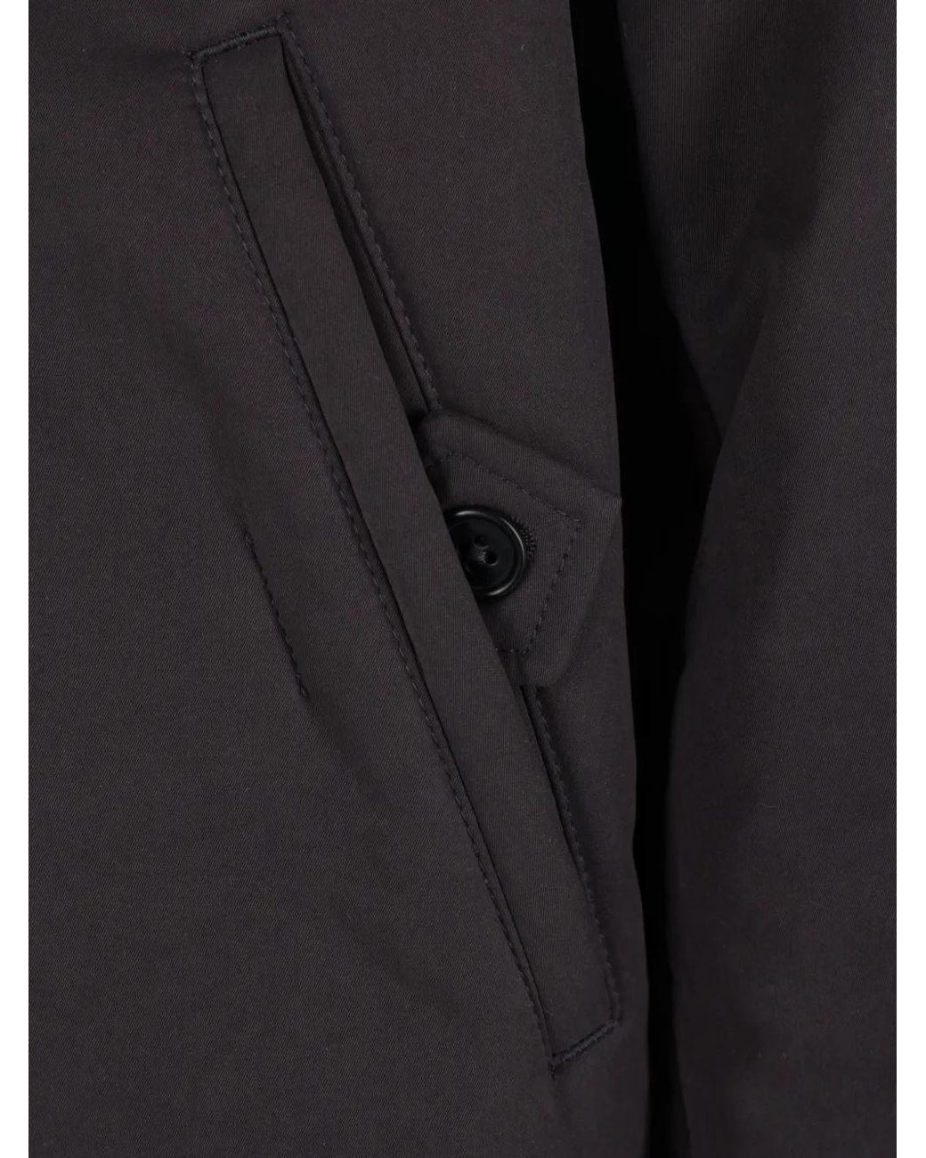SALON C. LUNDMAN Black Spread-Collar Zip-Up Jacket for men