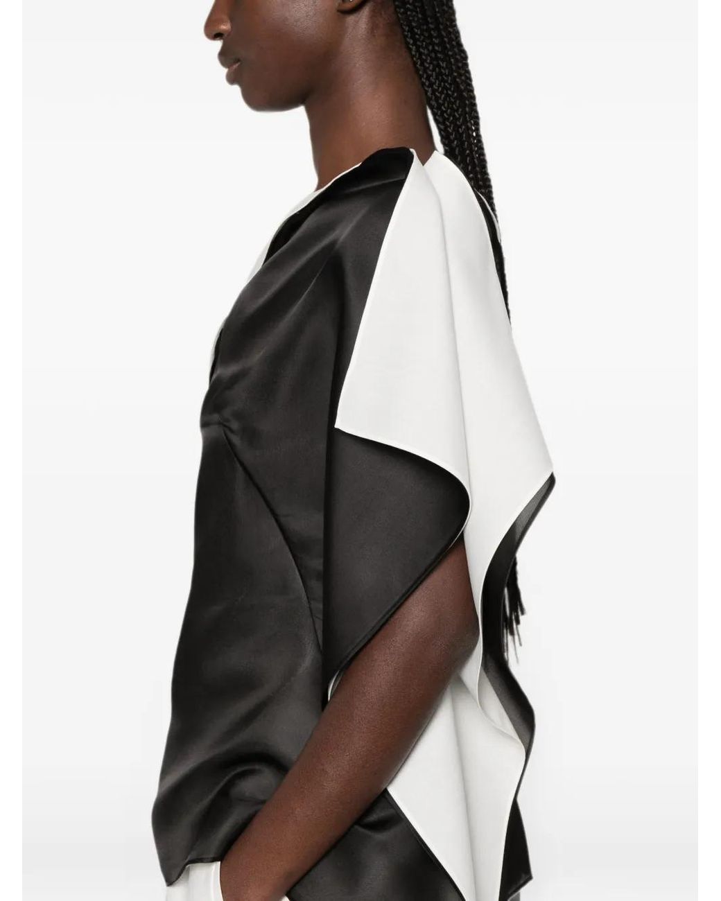 Rohe Black Sculptural Double Layered Top