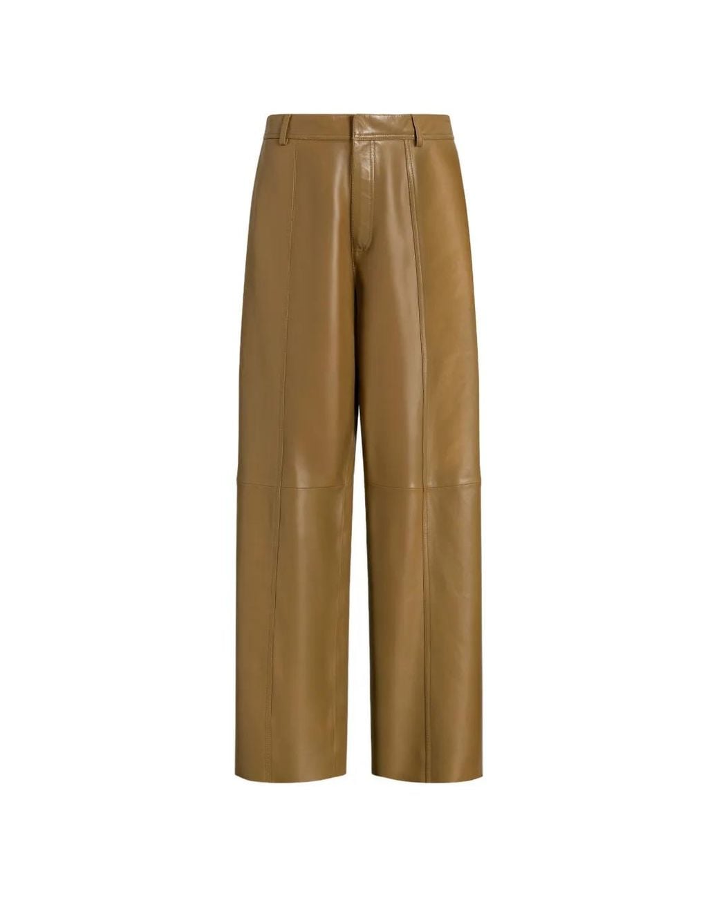 Alberta Ferretti Leren Broek in het Natural
