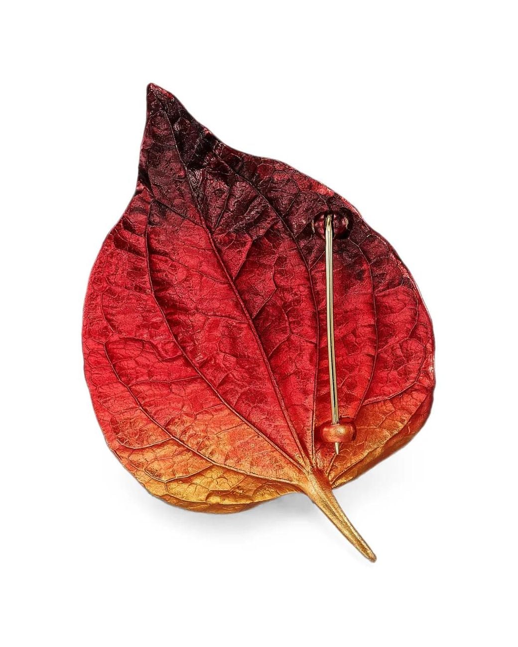 Anabela Chan Black Autumn Leaf Brooch