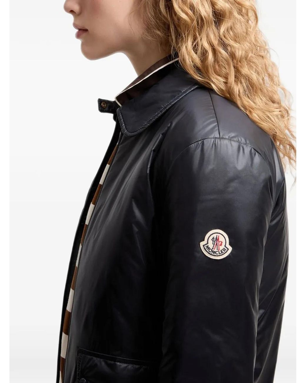 Moncler Blue Lanset Packable Short Down Shirt Jacket
