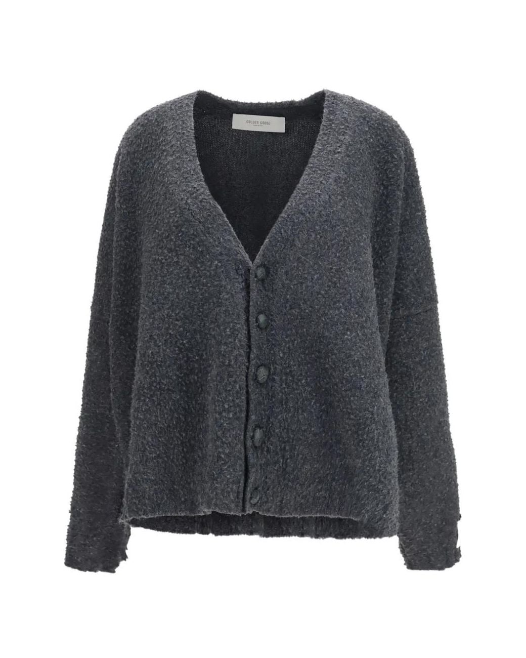 Golden Goose Deluxe Brand Black Casentino-Effect Wool Cardigan