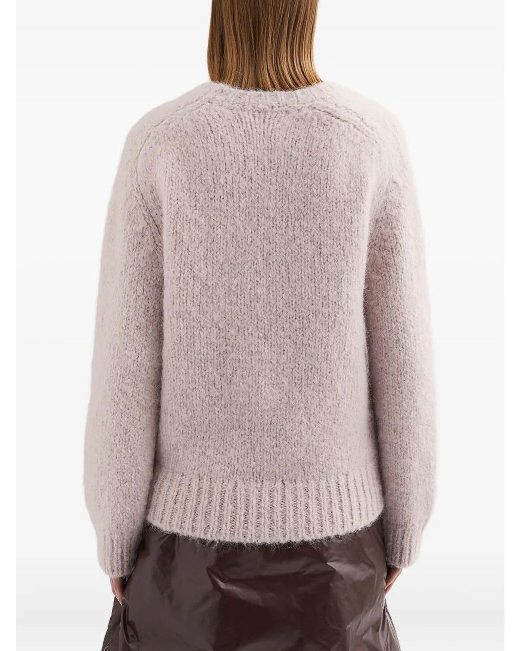 Jil Sander Natural Wool Crewneck Jumper