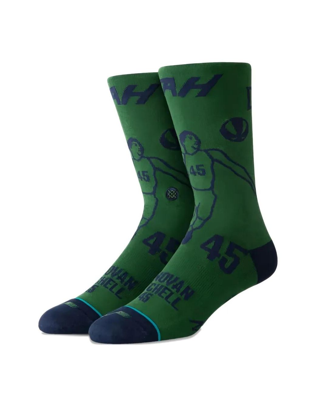 Stance Green X Nba Donovan Stencil Socks for men