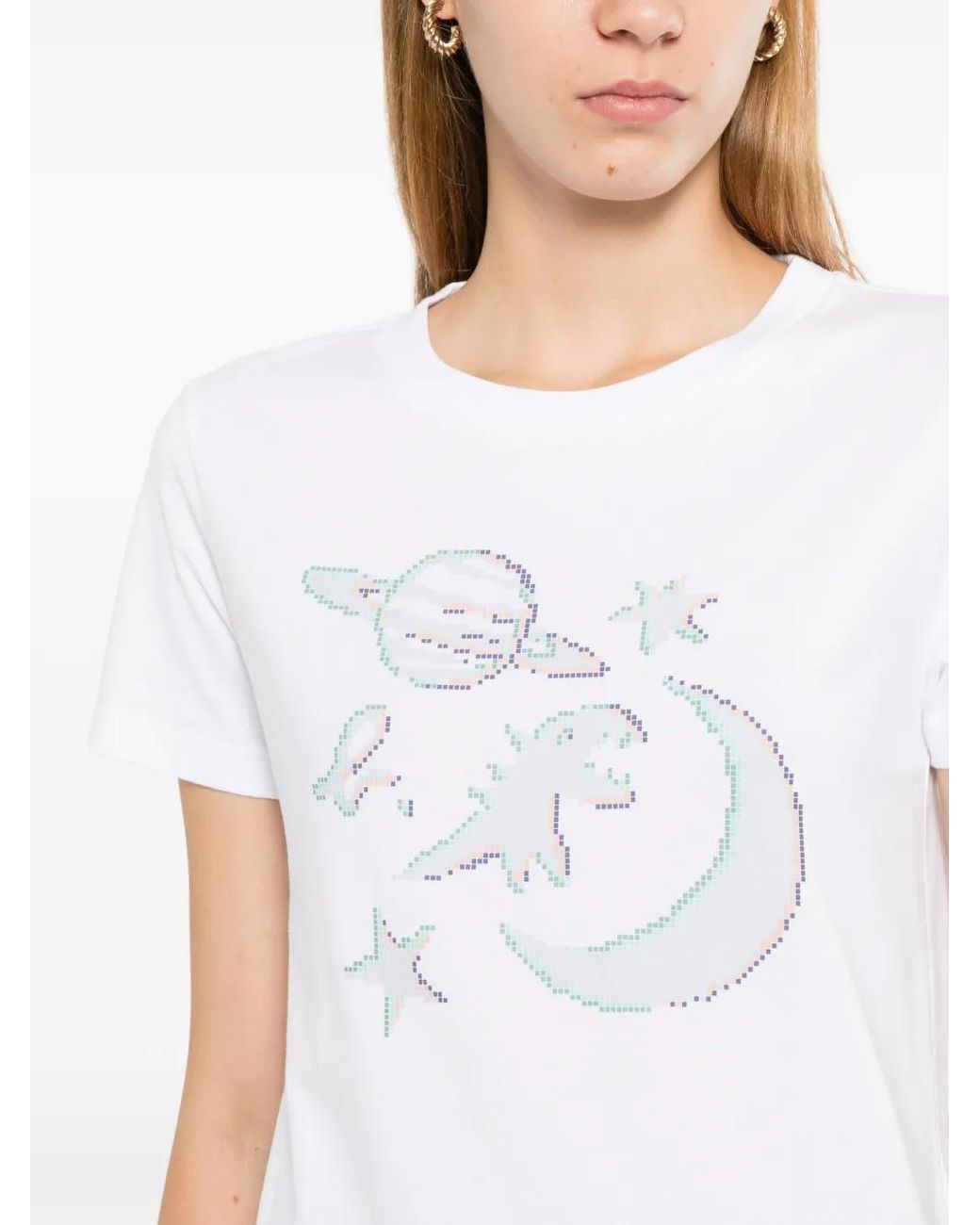SPORT b. by agnès b. White Graphic-Print T-Shirt
