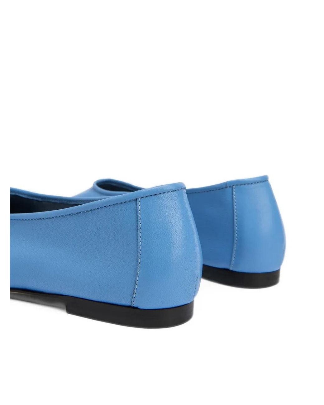 By Far Blue Prudence Leather Ballet Flats