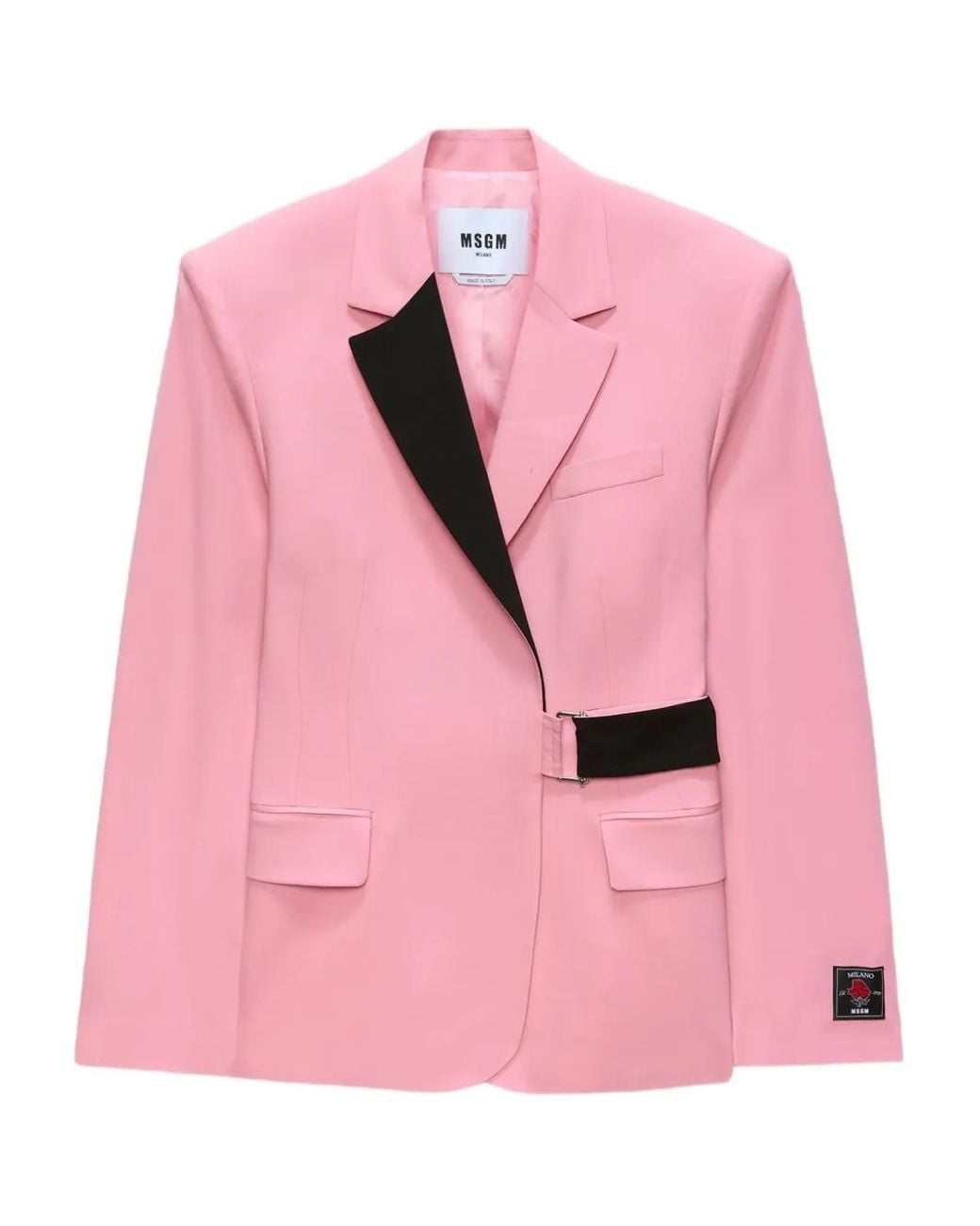 MSGM Pink Belted Blazer