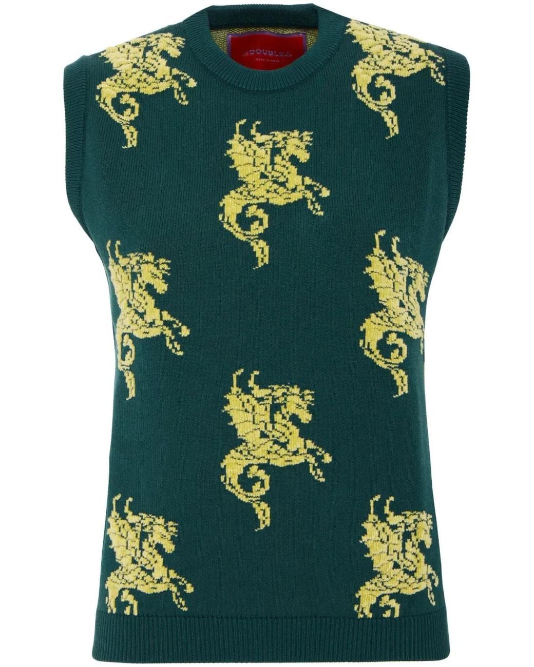 LaDoubleJ Green Gryphos Knitted Top