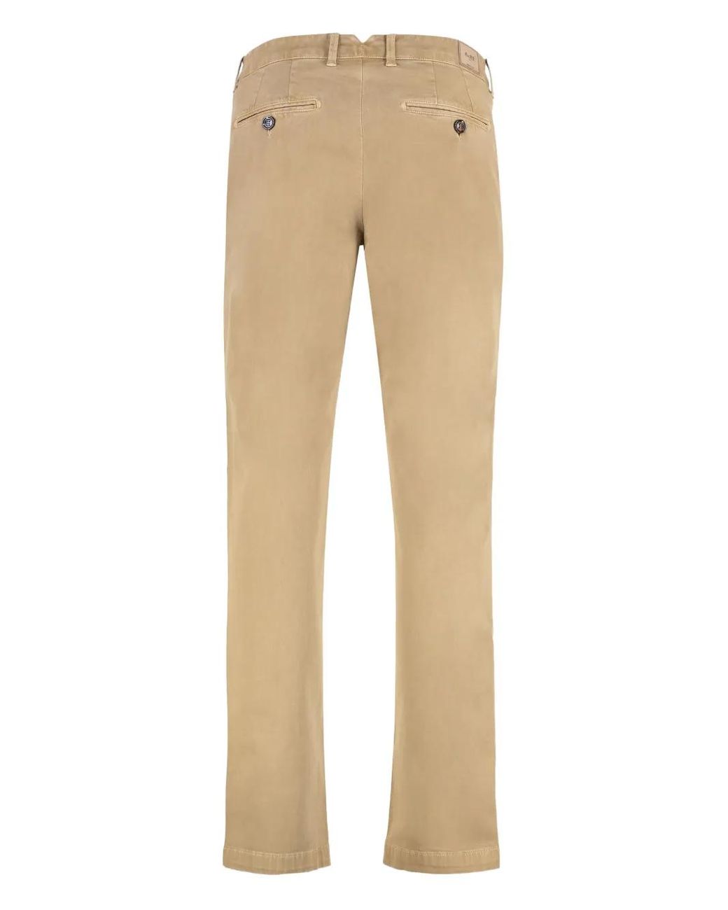 Moorer Natural Button-Fastening Trousers for men