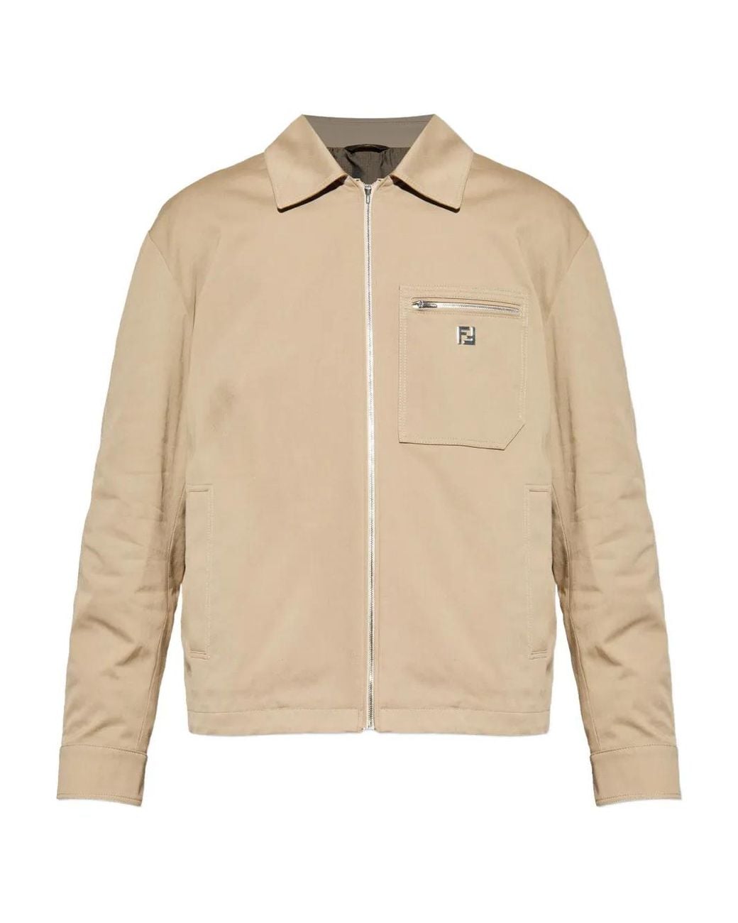 Fendi Natural 'Ff Metal' Blouson for men