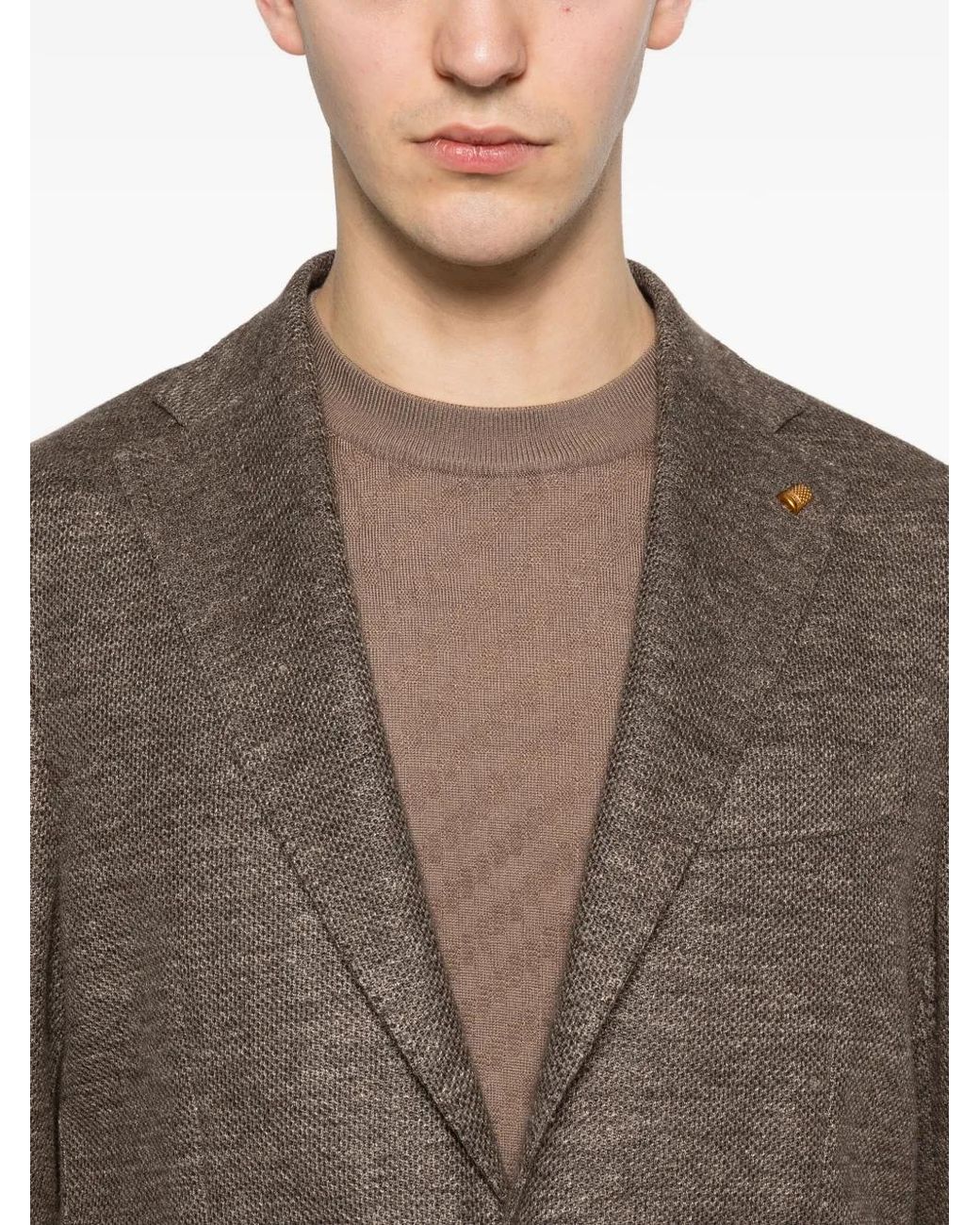 Latorre Brown Patch-Pocket Blazer for men