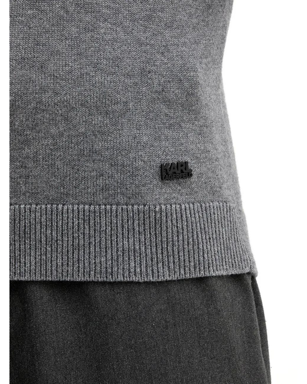 Karl Lagerfeld Gray Turtleneck Sweater for men