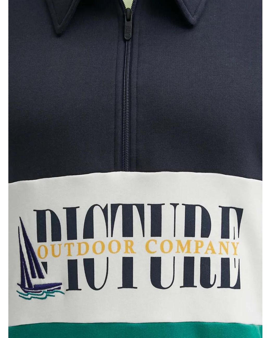 Picture Blue Carawa Zip Polo Shirt for men
