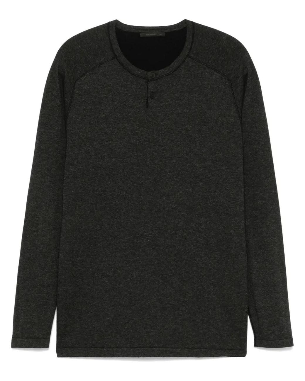 Transit Black Mélange-Effect Sweater for men