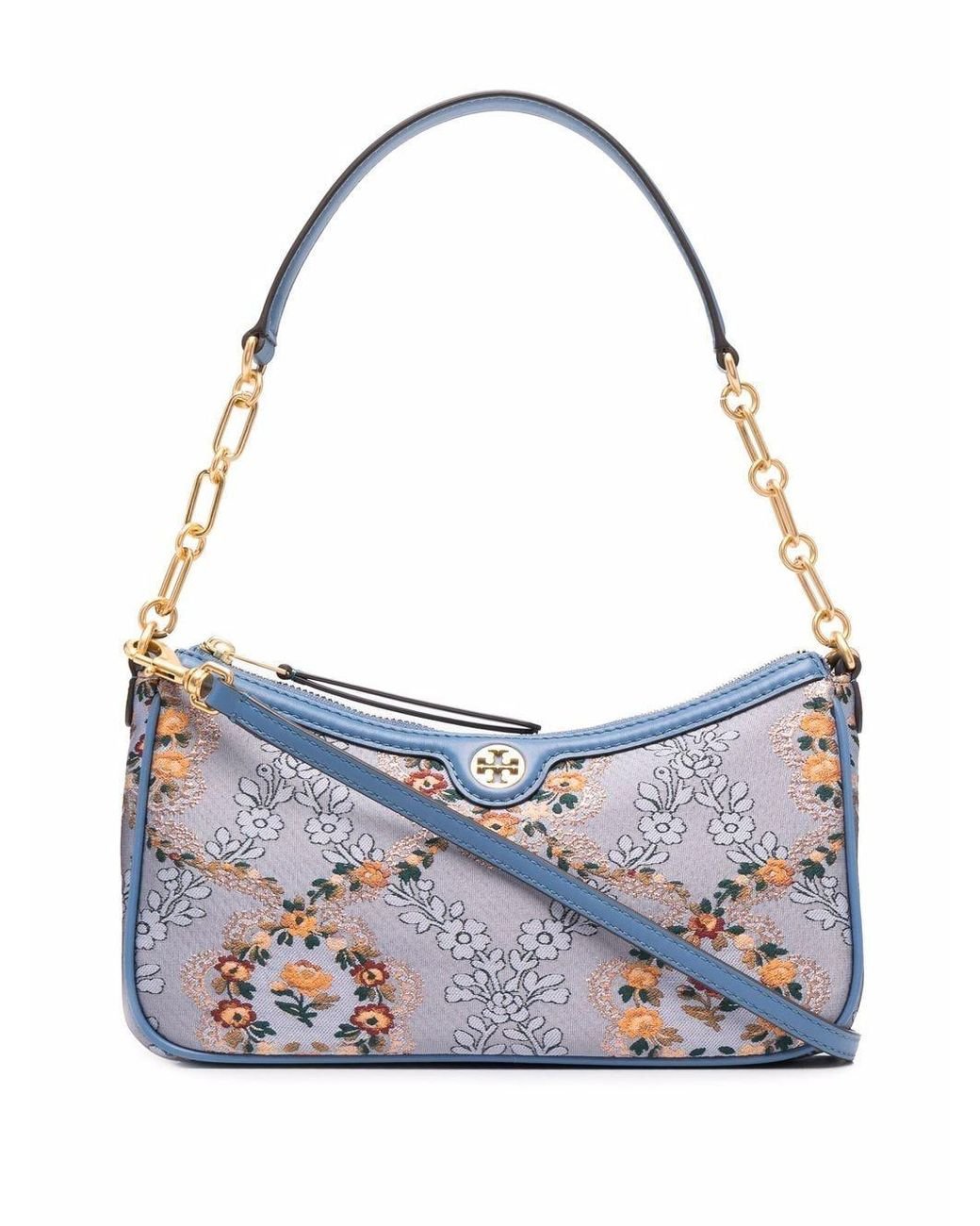 Tory Burch Brocade Studio Shoulder Bag in Blue Lyst