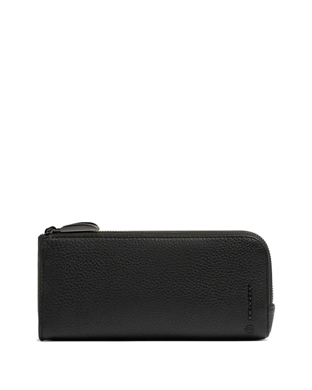 Piquadro Black Grained-Leather Clutch Bag for men