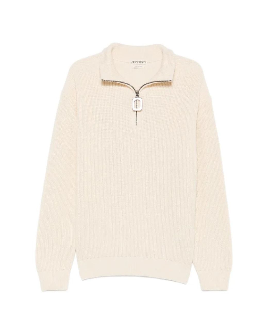 J.W. Anderson Natural Wool-Cotton Crewneck Sweater For for men