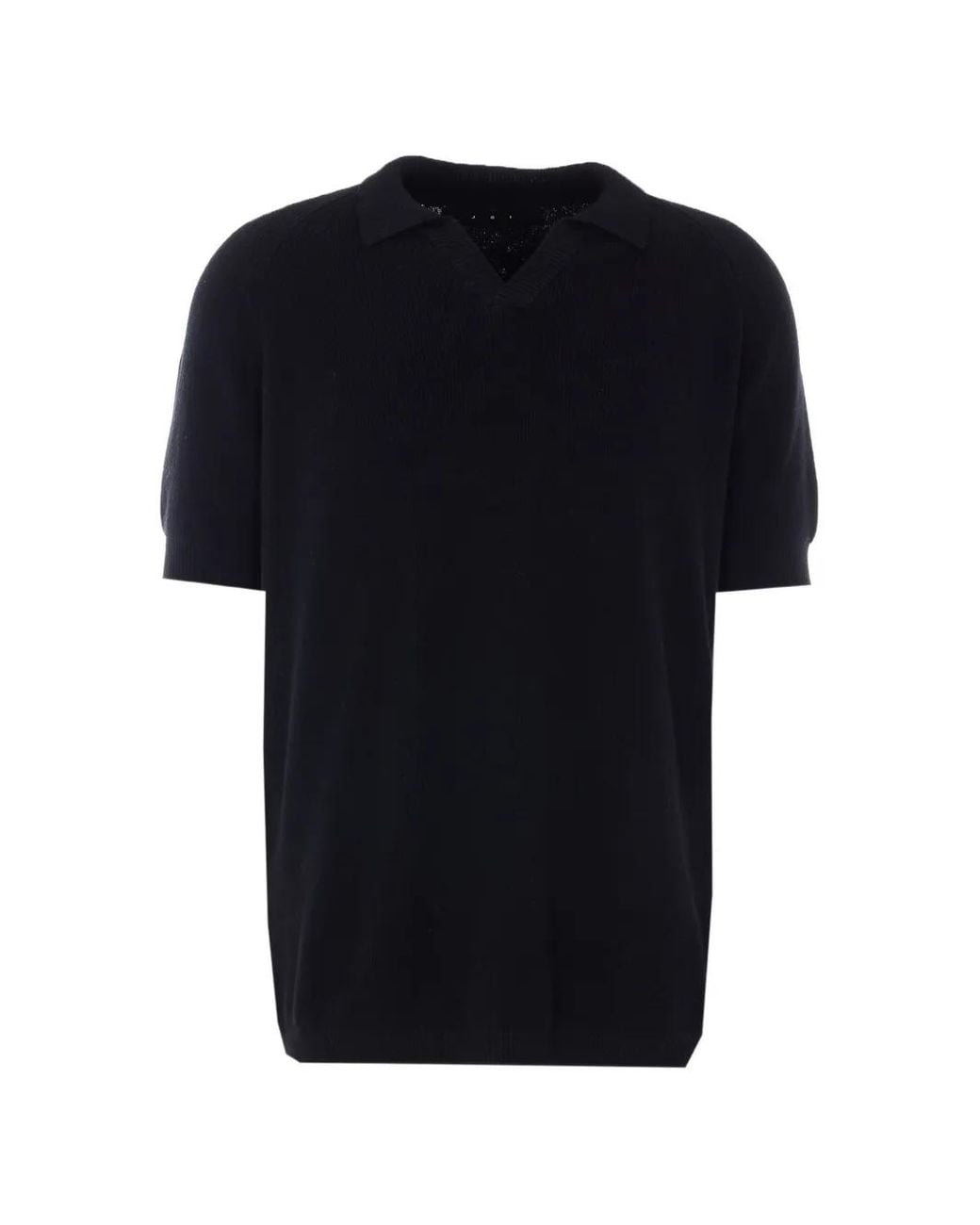 JG1 Black V-Neck Short-Sleeved Sweater for men